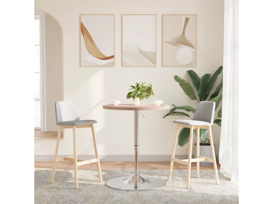 Table de bar Ø60x90,5 cm bois massif de chêne