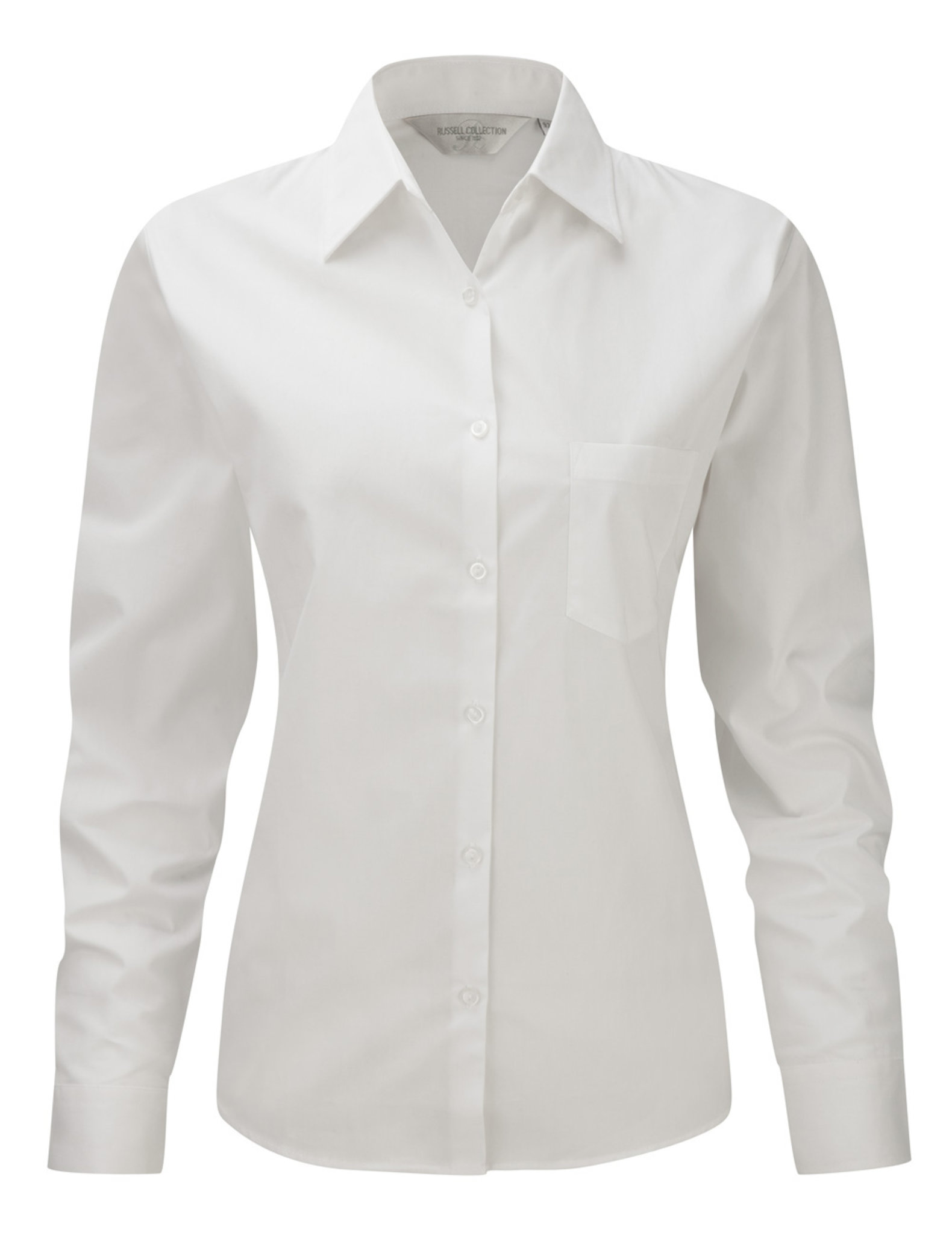 Russell Collection J936F - Chemise Femme Manches Longues en Coton Facile à Entretenir