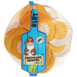 Chocolade munten in netje (100 gram)