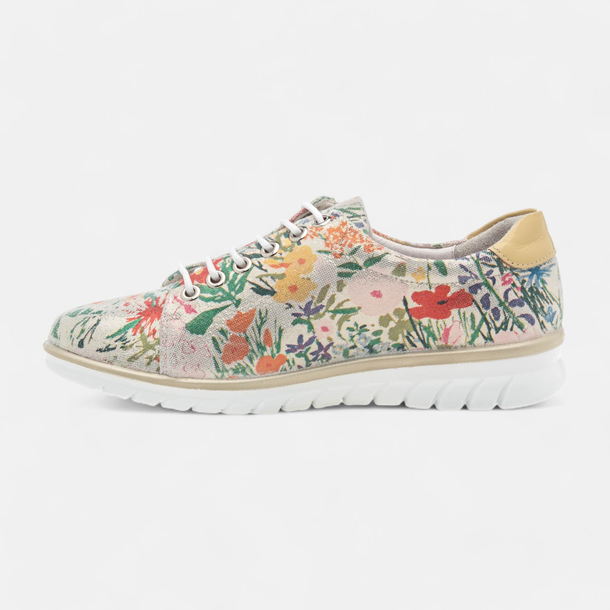 Baskets basses Femme en cuir multicolore