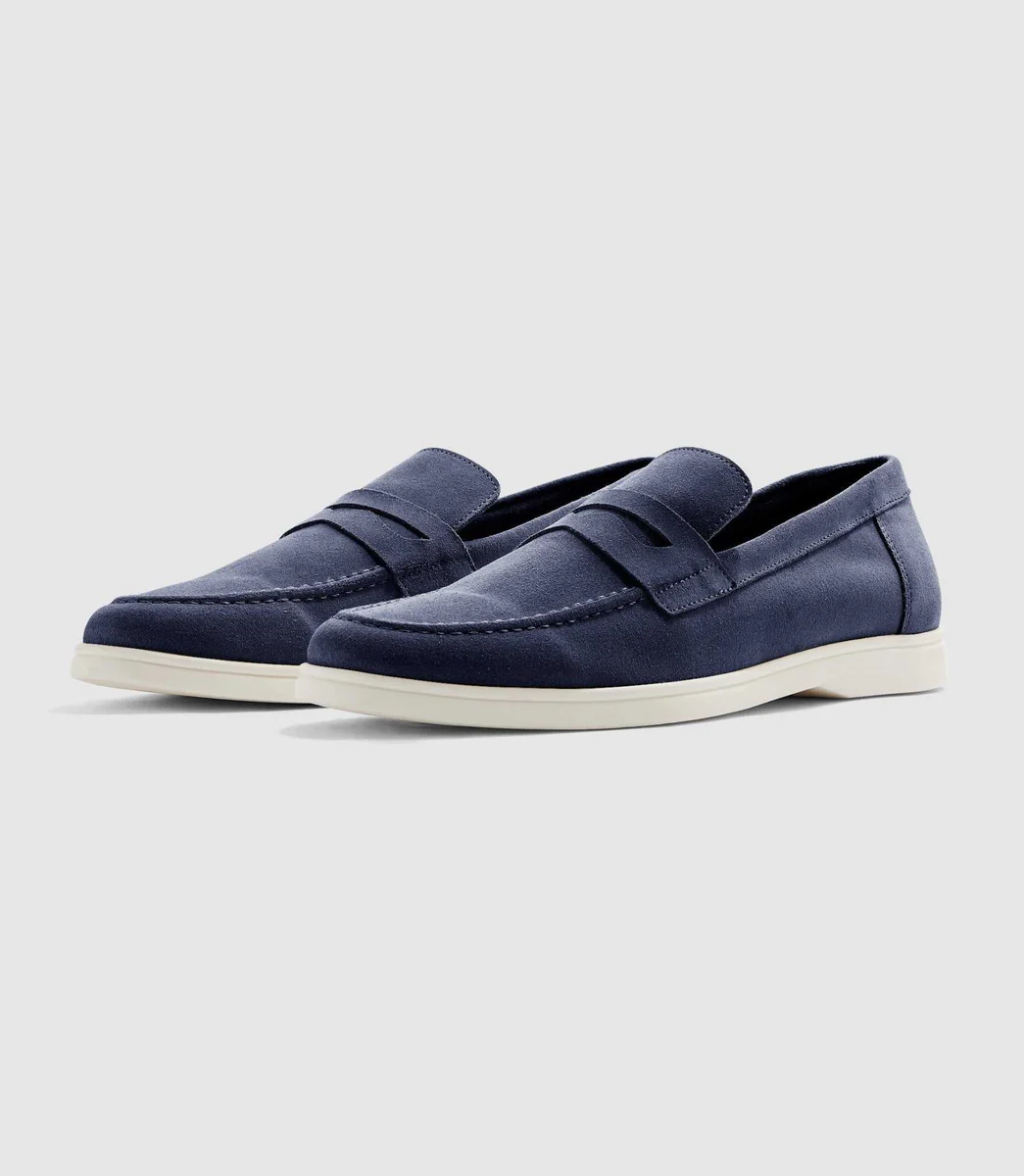 Mocassin en daim marine EMILE