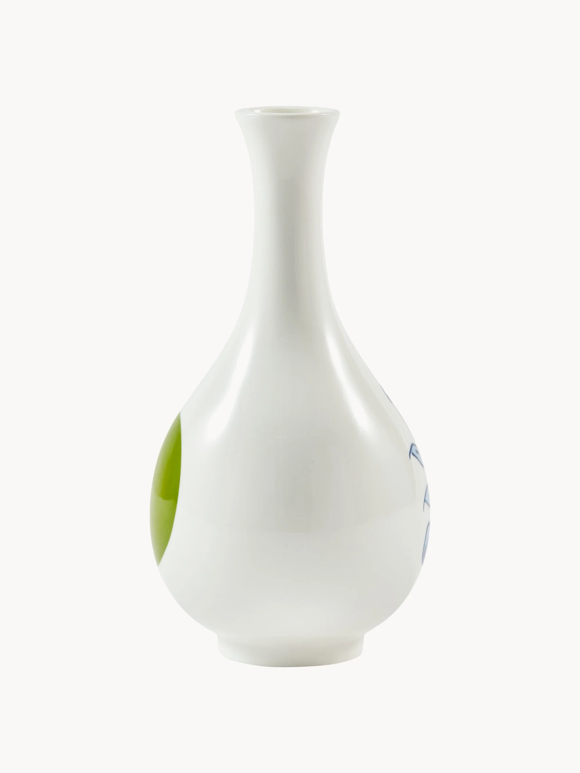 Porseleinen vaas Small Bird, H 17 cm