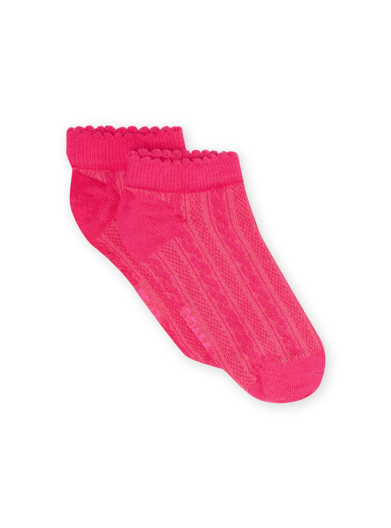 Chaussettes rose grenadine enfant fille