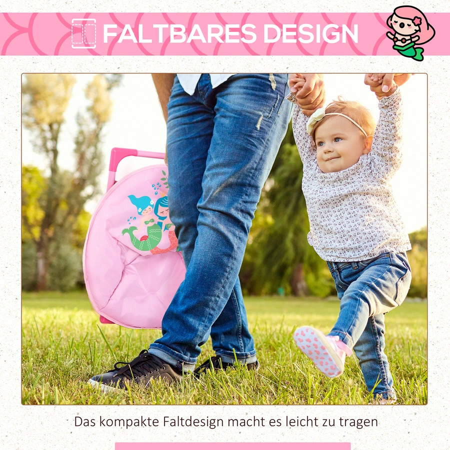 HOMCOM Campingstuhl mit Faltbarkeitsfunktion rosa