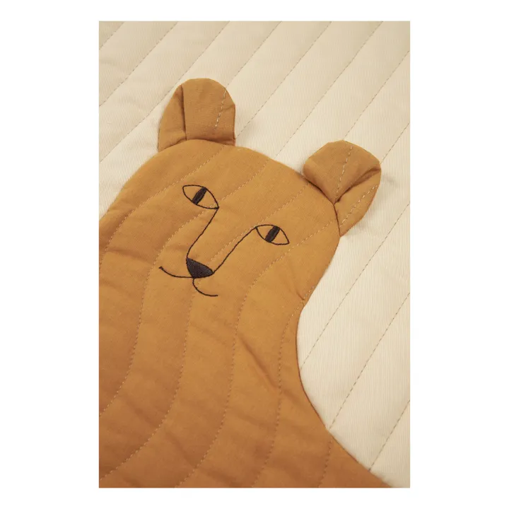 Nobodinoz Couverture matelassée Leopard | Noisette