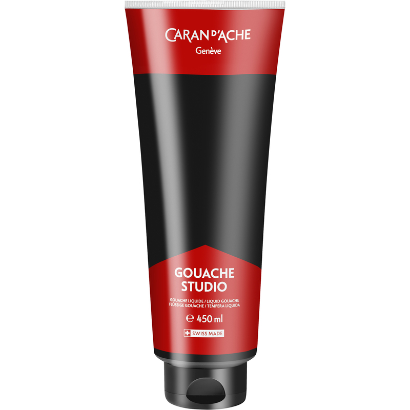 Caran d'Ache Deckfarbe Gouache Studio, 450 ml, schwarz, 1 Stück