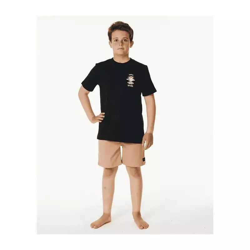 Teeshirt junior RIPCURL Search Icon Tee -Boy Black