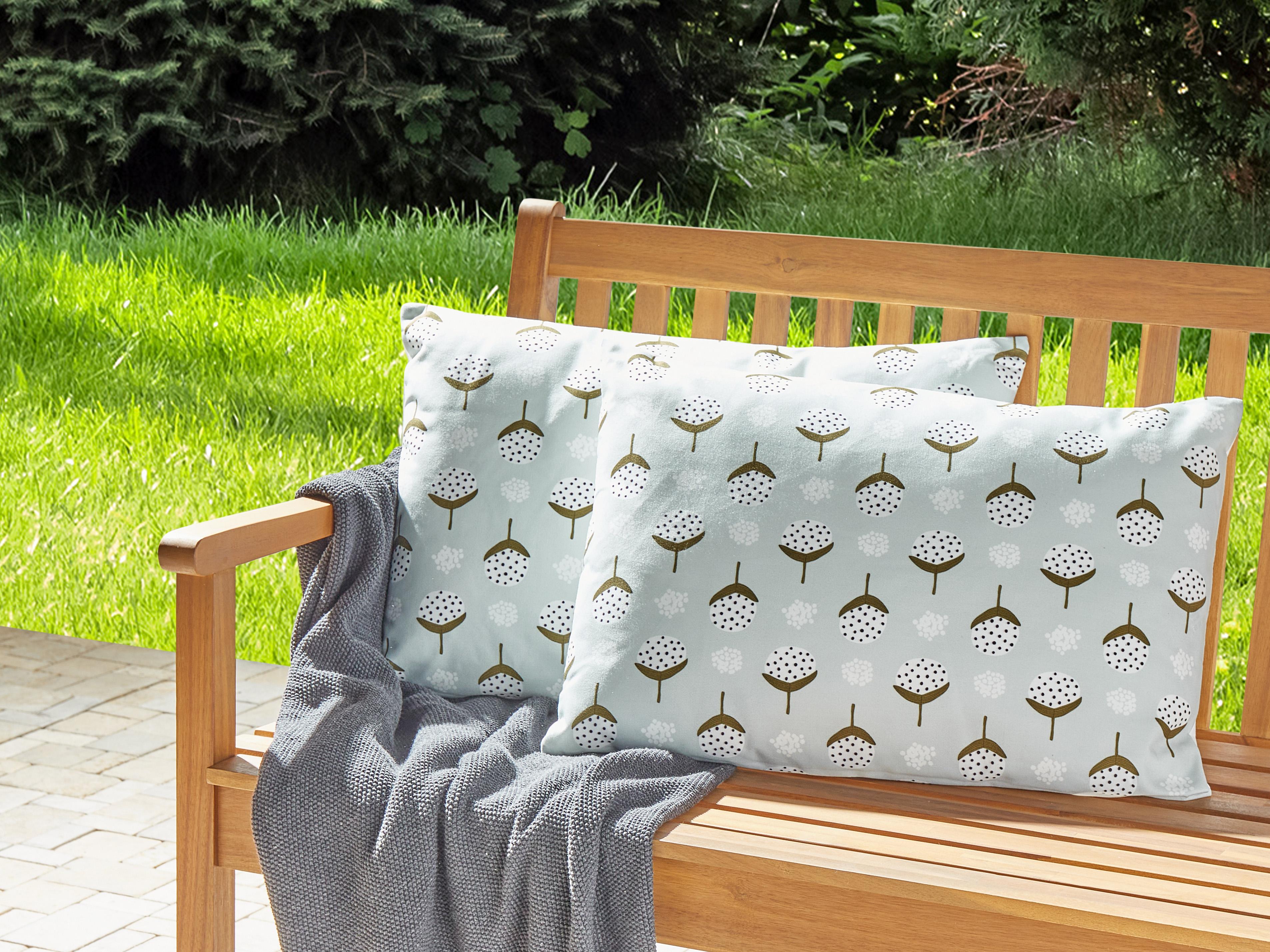 Set van 2 tuinkussens CUNEO geometrisch patroon 40 x 60 cm Groen