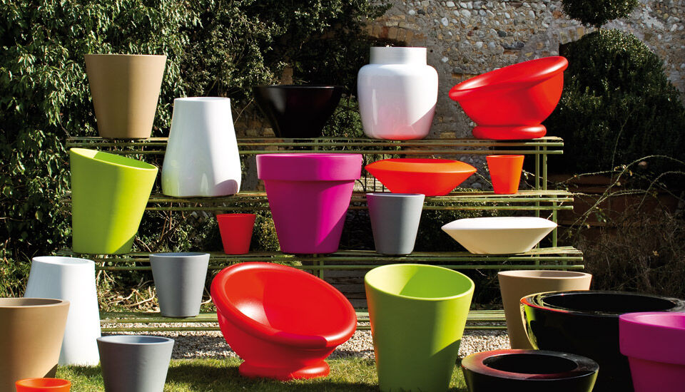 Serralunga Pot en orbite design par alberto meda rouge - D.68x20 cm