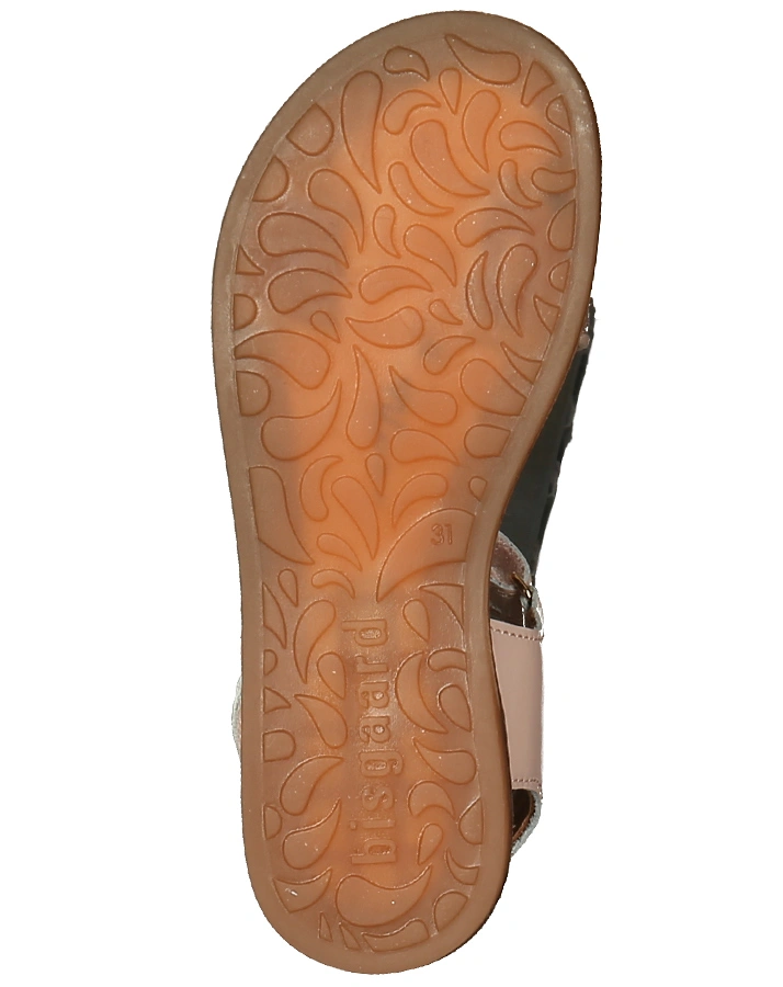Leder-Sandalen ALMA mit Klett in grapefruit