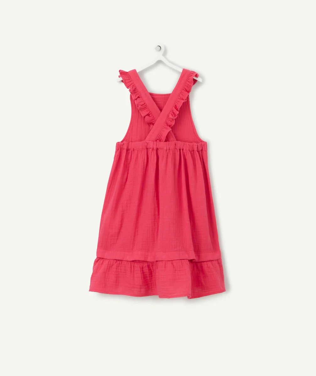 ROBE ÉVOLUTIVE ROSE EN GAZE DE COTON