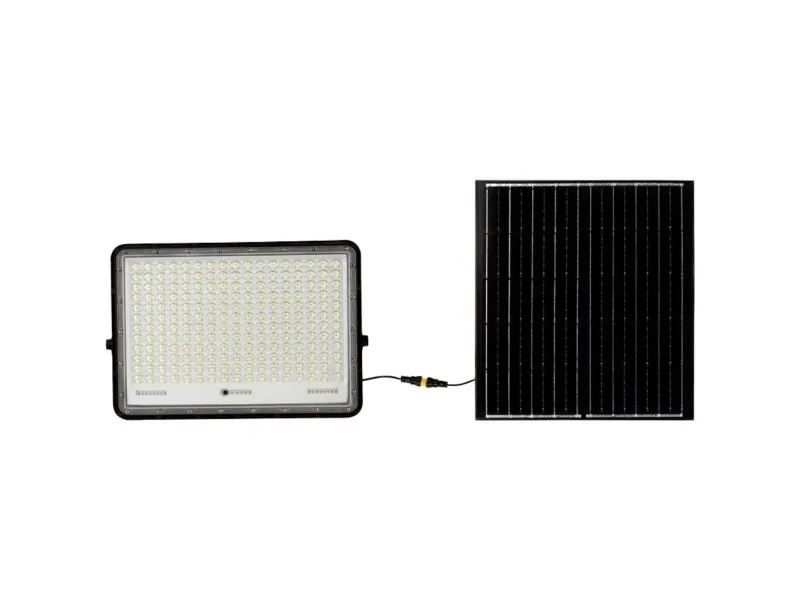 V-TAC VT-240W 7829 LED-flugtlys, Solcellemodul 30 W Koldhvid Sort
