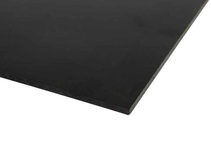 Plastplade sort 5 mm, 660 x 500 mm