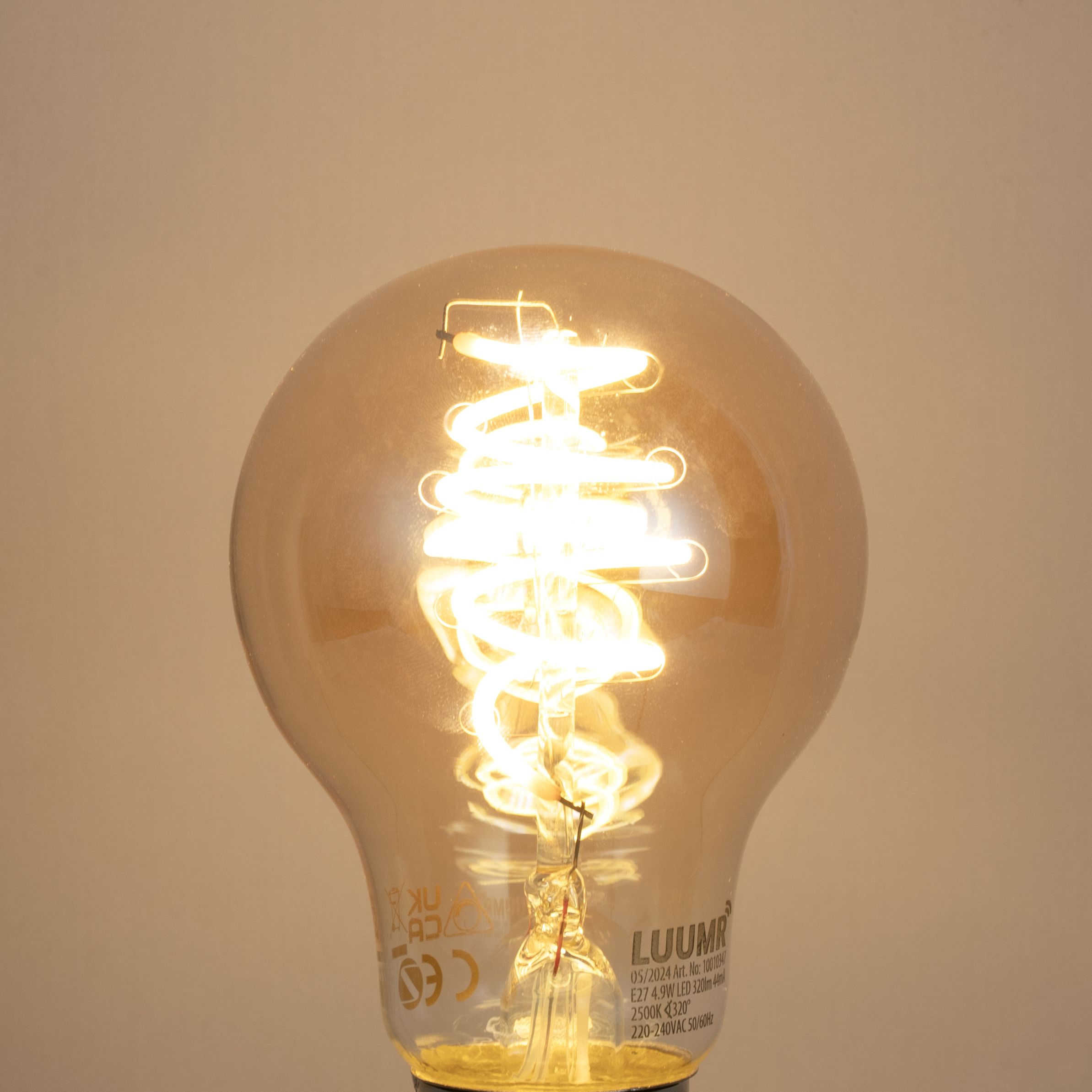 Set van 5 Smart E27 dimbare LED lampen A60 amber 4.9W 320 lm 2500K