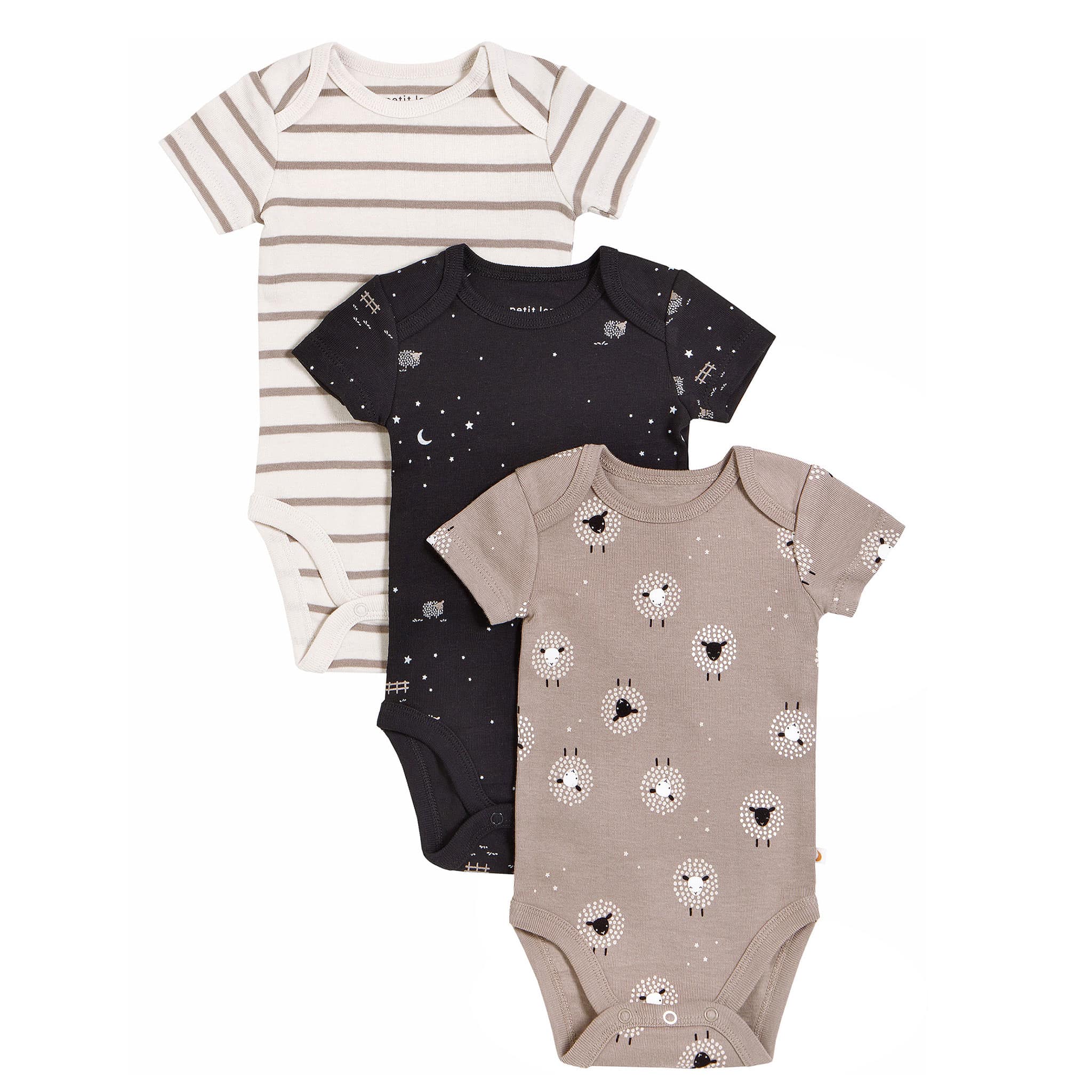Petit Lem Ensemble de 3 Cache-Couches Moutons 0-9mois