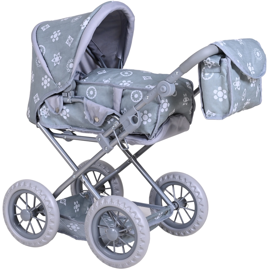 knorr toys® Puppenwagen Ruby - Royal grey grau