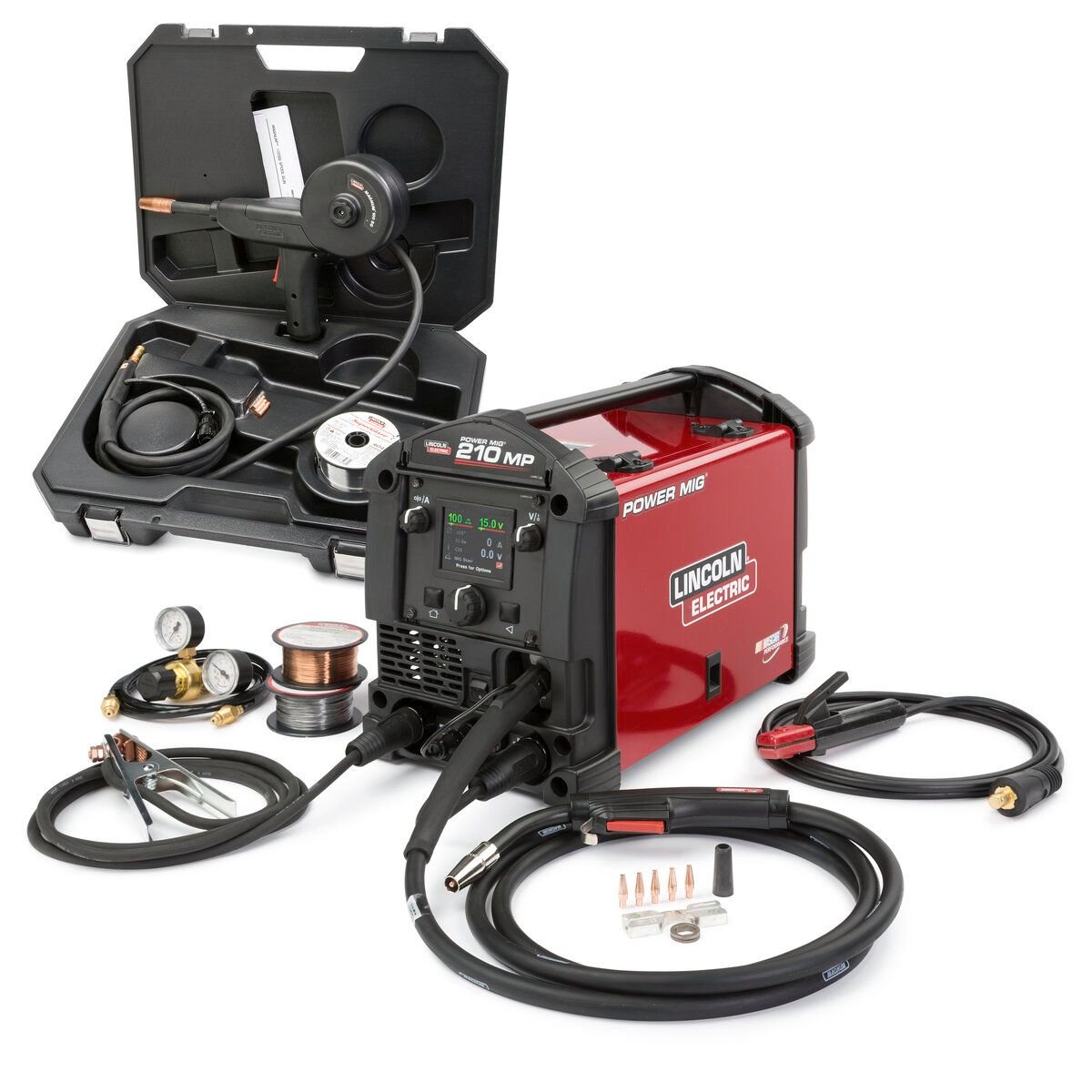 Máquina de solda multiprocesso POWER MIG® 210 MP® para alumínio (pacote único)