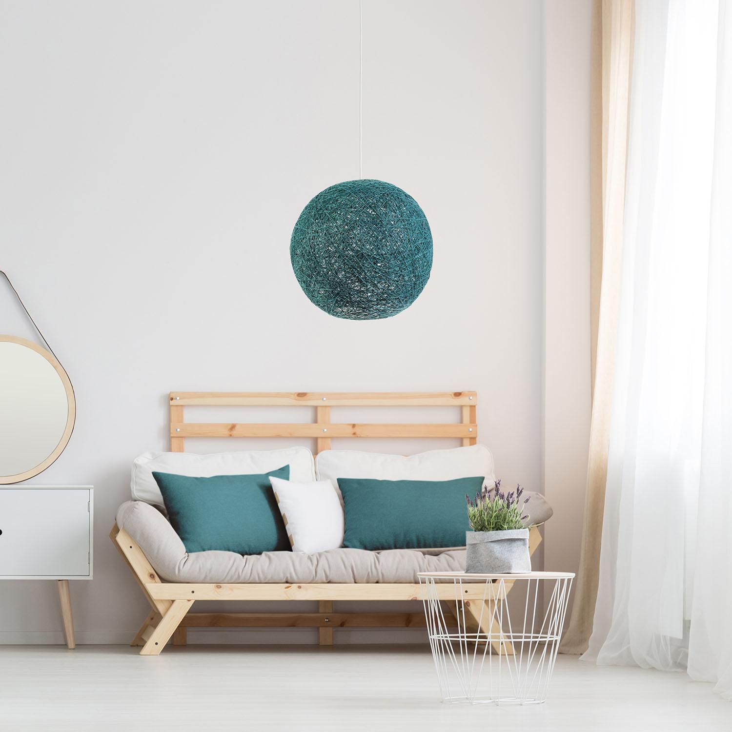 SUSPENSION INTERIEUR BLEU PETROLE 30CM
