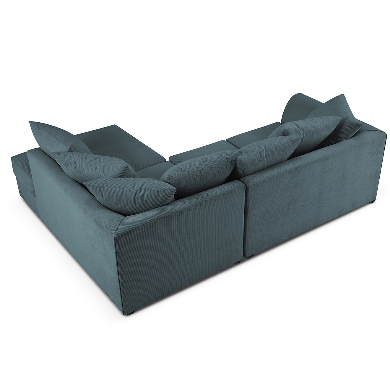 Mazzini Sofas Canapé d'angle droit Quince 4 Places bleu - 221x171x80 cm