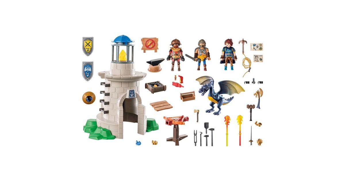 PLAYMOBILNovelmore - Riddertoren met smid en draak Constructiespeelgoed  (71483)