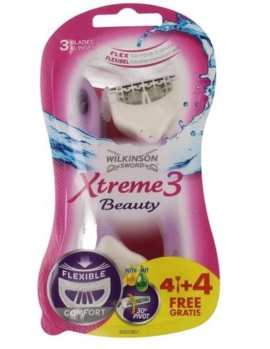 Wilkinson Xtreme3 Beauty Wegwerpscheermesjes8 stuks