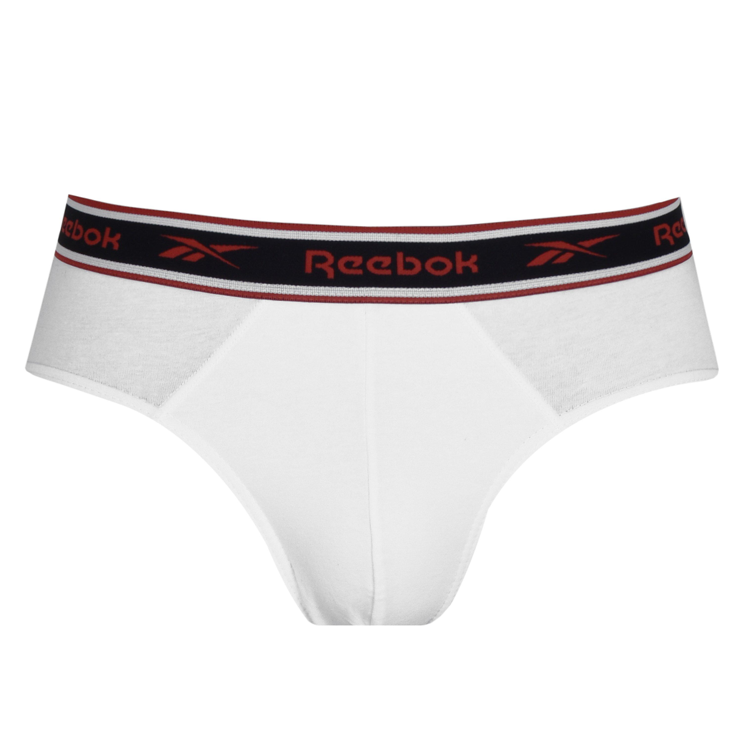 Reebok 3 Pack Cotton Elastane Briefs Mens