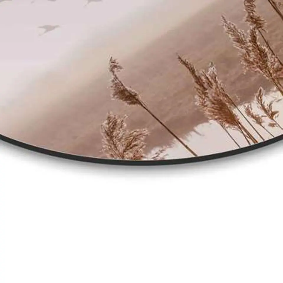Schilderij Horizon - Ø 50cm - Beige