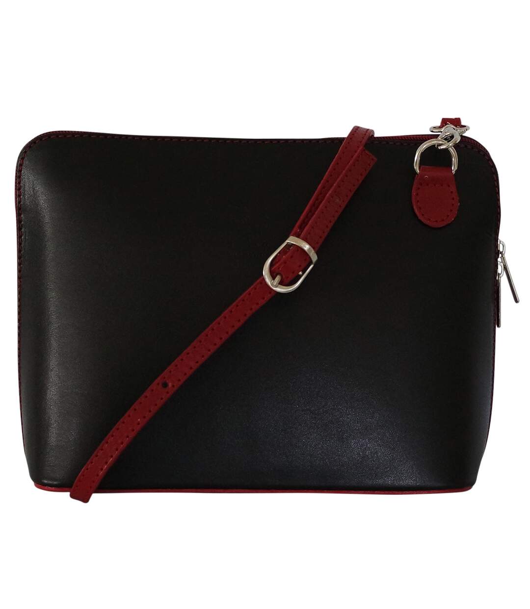 Sac bandoulière cuir bi-color italien