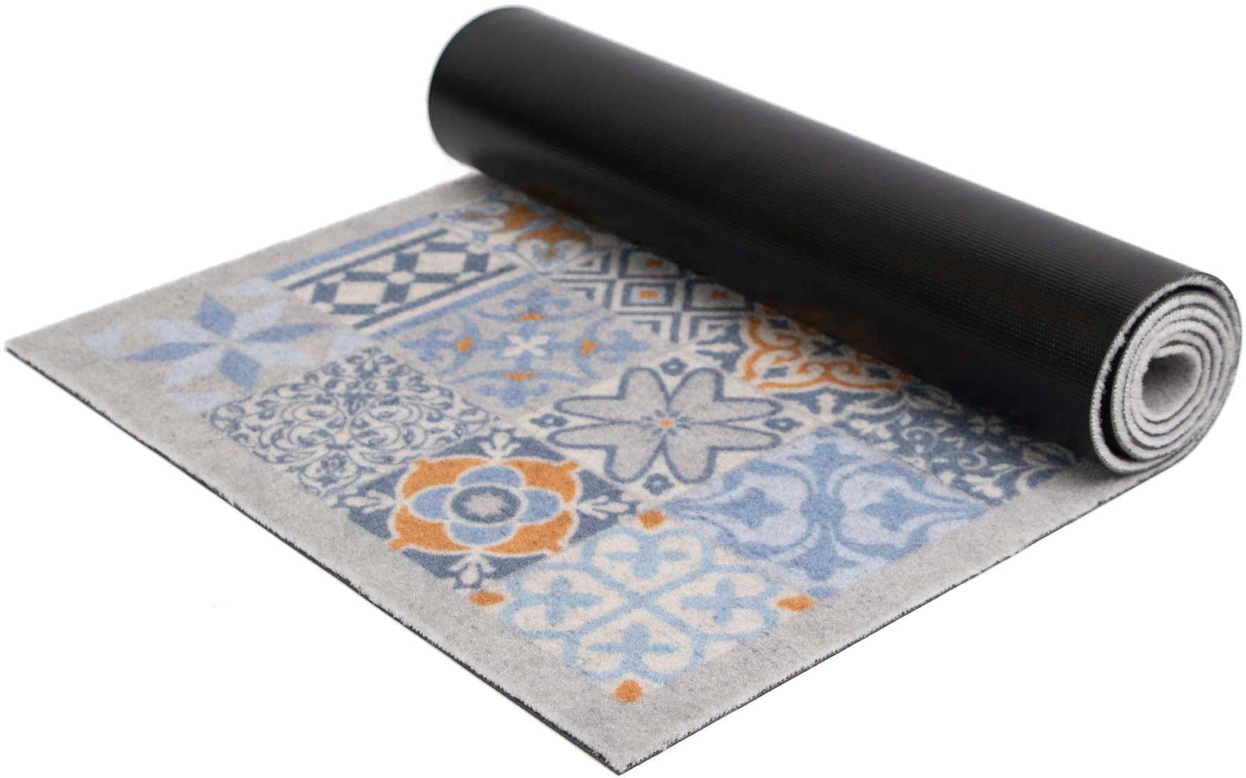 Primaflor-Ideen in Textil Küchenläufer »MOROCCAN TILES, Made in Belgium« rechteckig 6,5 mm Höhe Fliesen Design, Ornamente, 50x150 cm, rutschhemmend, waschbar