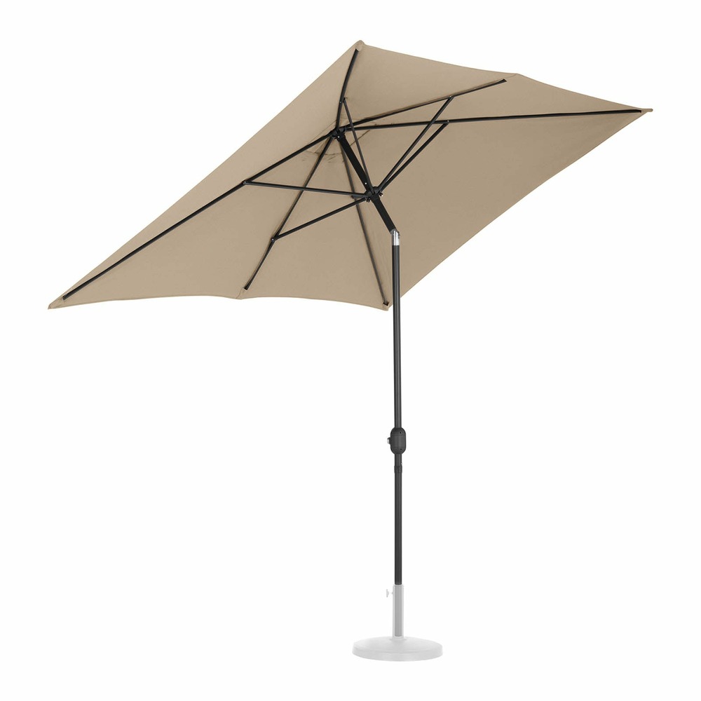 Grand parasol jardin rectangulaire 200 x 300 cm inclinable taupe