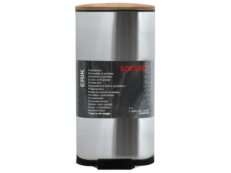 spirella Treteimer Erik 5 l, Grau Kosmetikeimer mit Soft-Close und Inneneimer