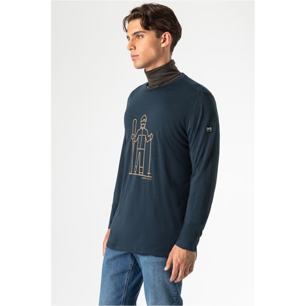 T-shirt thermique SUPER.NATURAL M SKIEUR LS BLUEBERRY/CUMIN