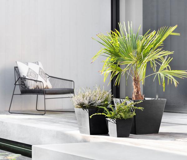 Ecopots Kunststoff-Topf Rotterdam, quadratisch