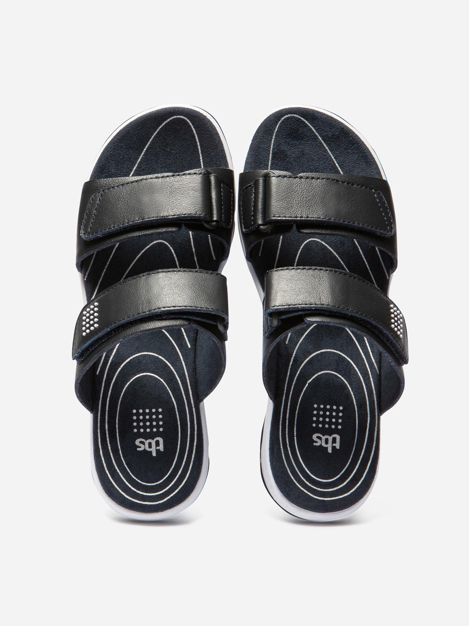 Mule Femme Légère Dessus Cuir Marine