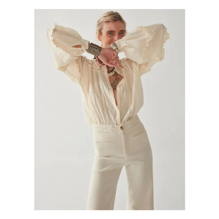 Maison Hotel Blouse Brodée Alberta | Ecru