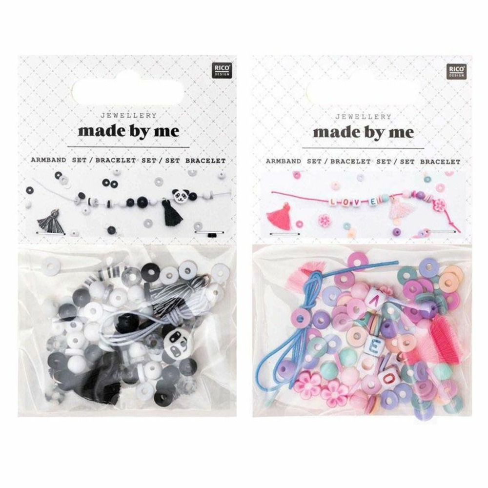2 kits de fabrication de bracelets - love et n&b