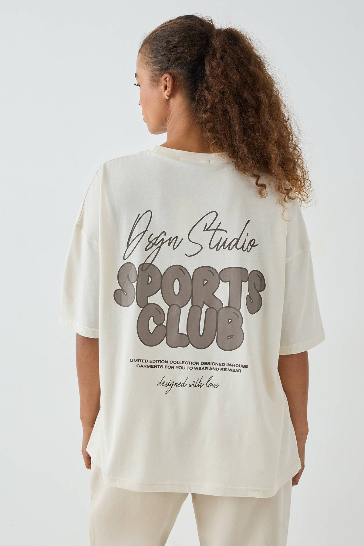 T-shirt Oversize DSGN Studio Sports Bubble Slogan