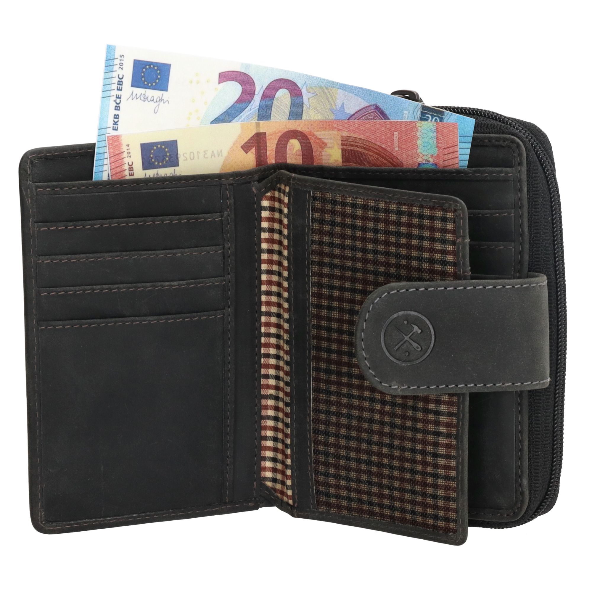 Hide & Stitches Idaho Wallet Zwart