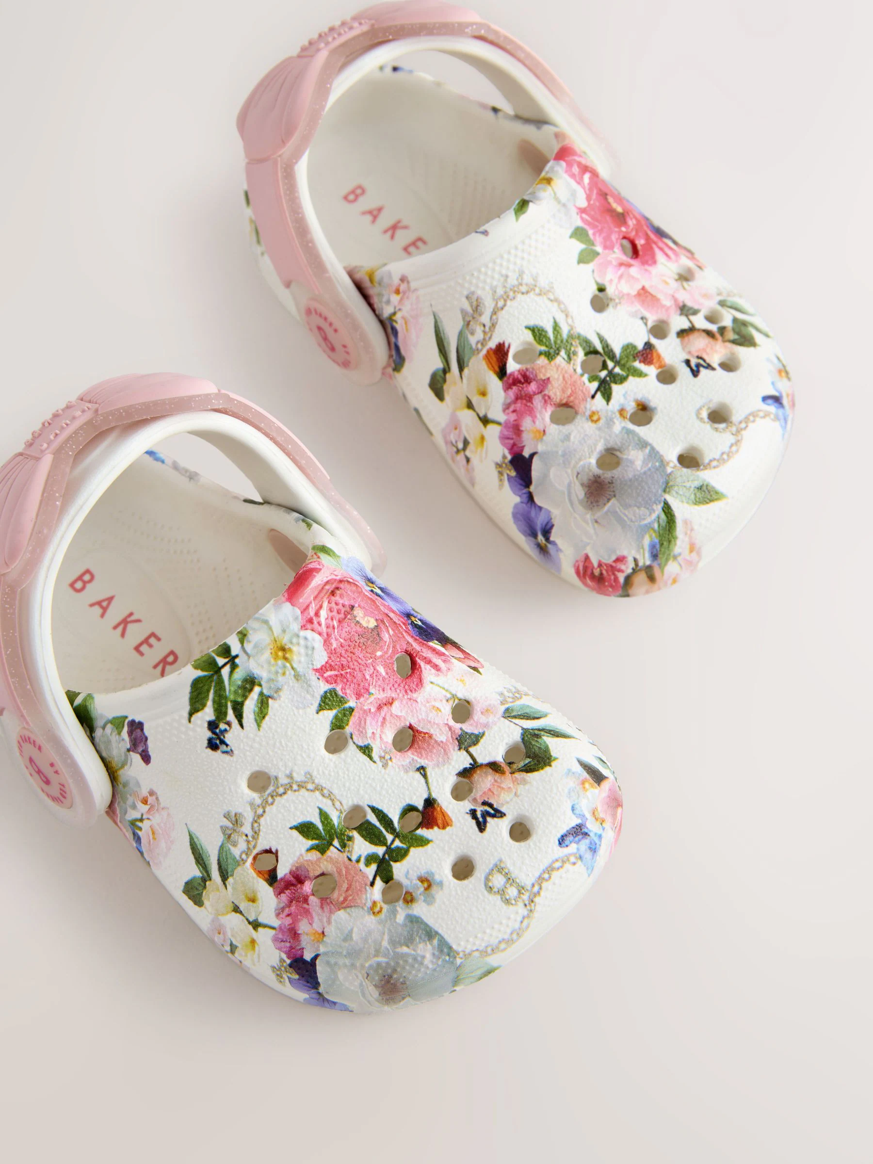 Bloemenmotief - Baker by Ted Baker Baby Girls Clog Sandals With Bow