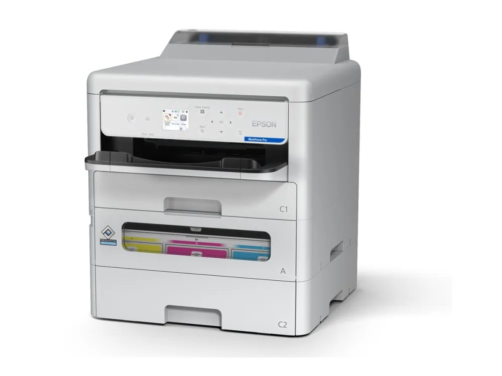Epson WorkForce Pro EP-C800RDW - Printer - farve - Duplex - blækprinter - A4/Legal - 4800 x 1200 dpi - op til 25 spm (mono) / op til 25 spm (farve) - kapacitet: 330 ark - USB 2.0, Gigabit LAN, Wi-Fi(ac)