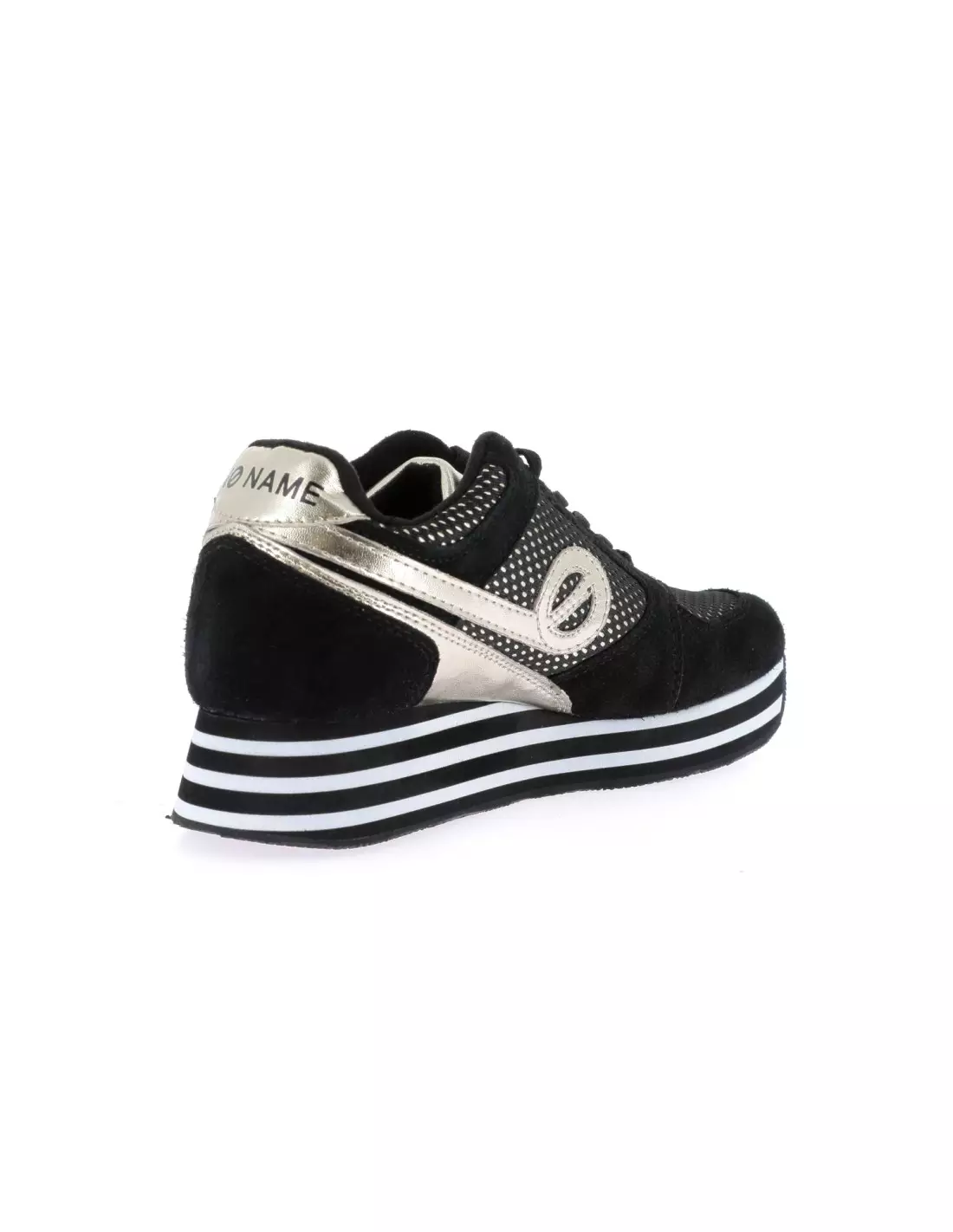 NO NAME PARKO JOGGER - Baskets SUEDEREFLETBLACKGOLD