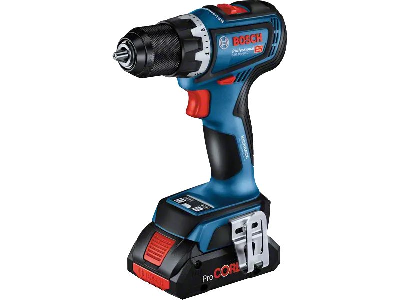 Bosch Professional Akku-Bohrschrauber GSR 18 V-90 C Leistungsstarker Akku-Bohrschrauber mit kompakter Kopflänge und perfekter Werkzeugkontrolle