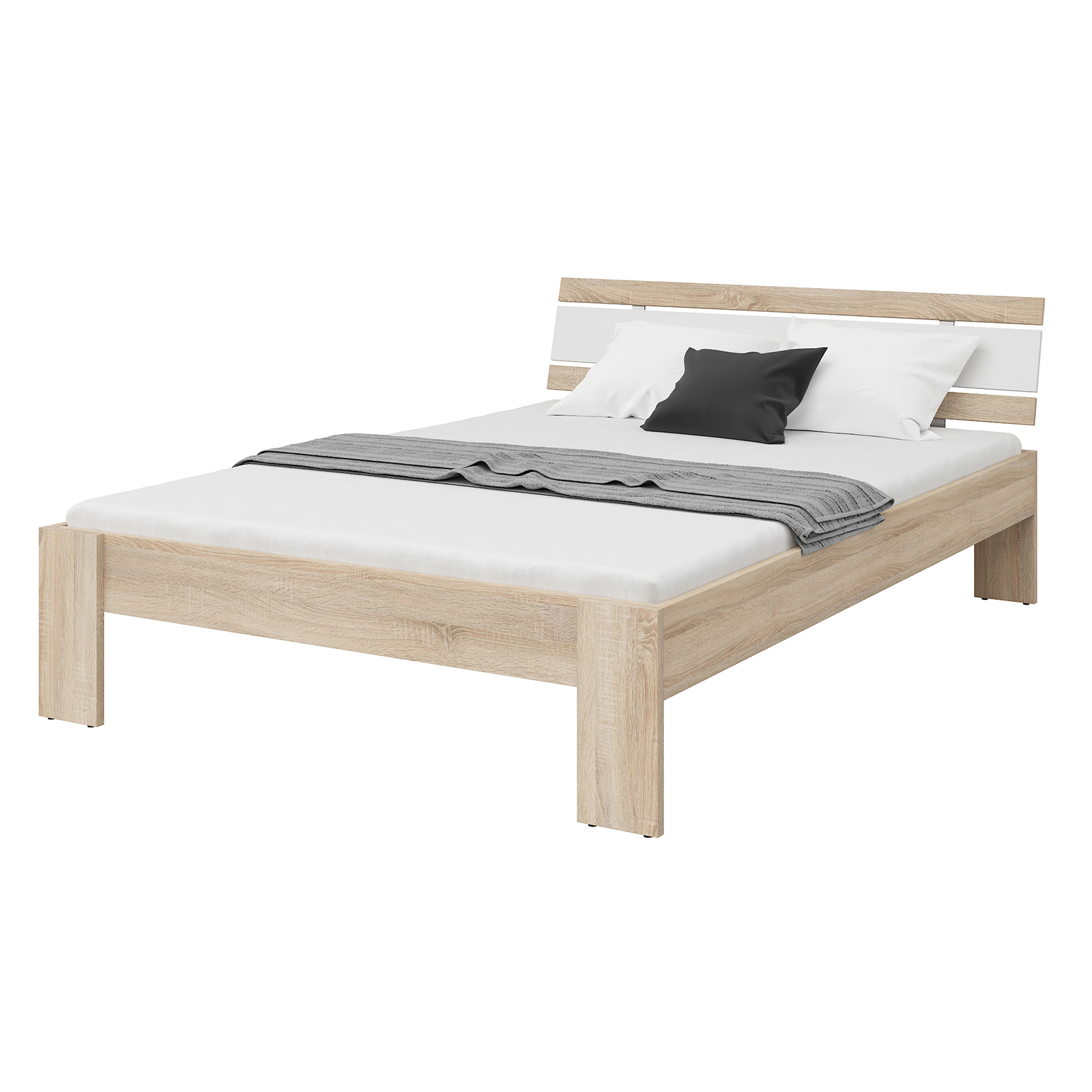 Futonbett - mit Matratze und Rollrost - 140x200 cm