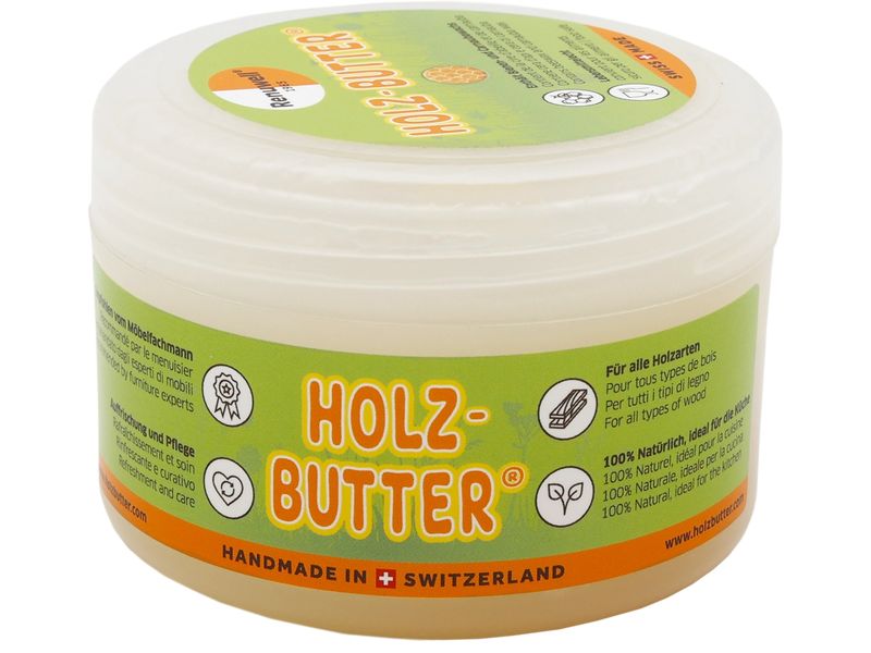 Renuwell Pflegereiniger Holz-Butter Dose, 250 ml Schützt, pflegt, nährt und belebt alle Holzarten