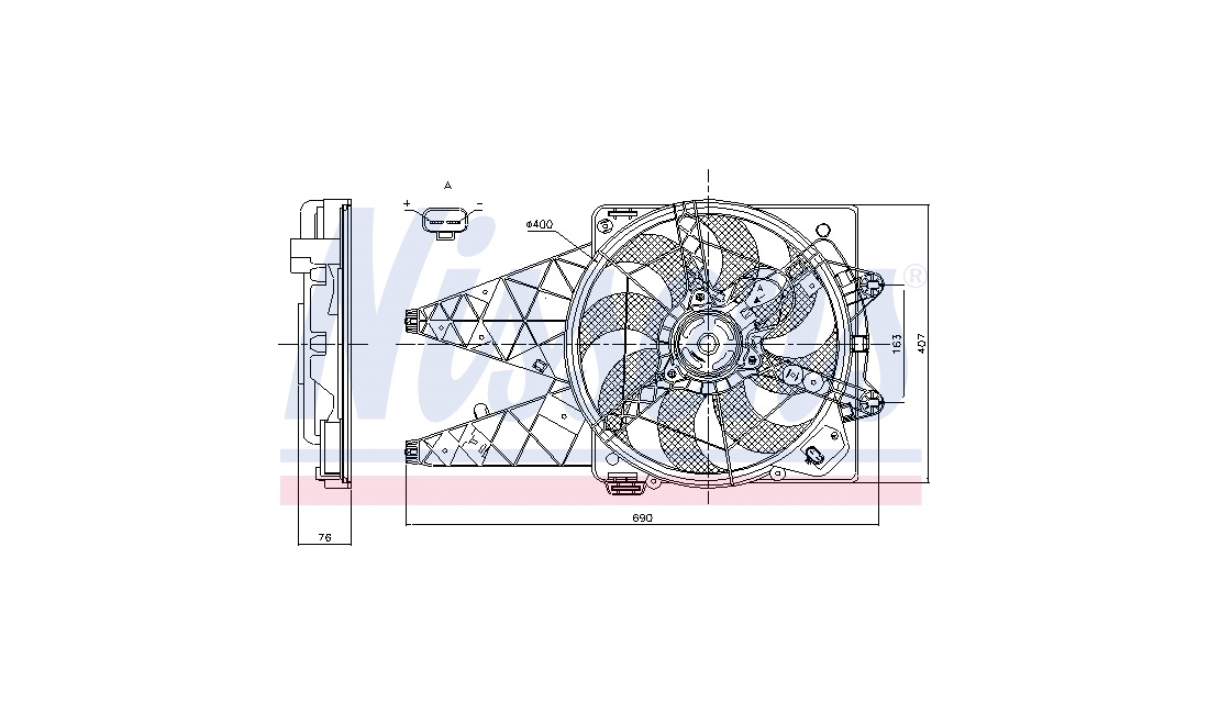 Ventilator, motorkøling