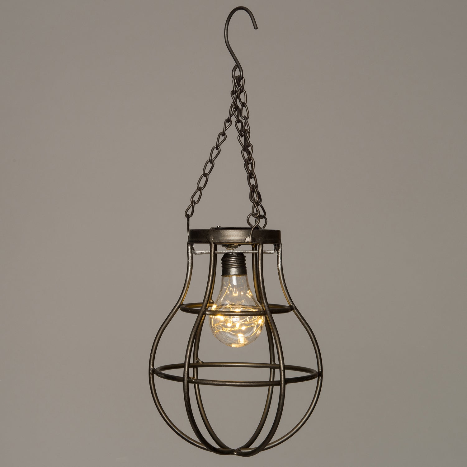 Intratuin LED hanglamp D 18 H 46 cm grijs