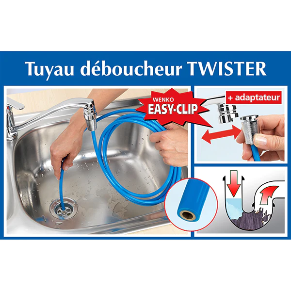 Tuyau déboucheur Twister 2,5 m Wenko by Maximex