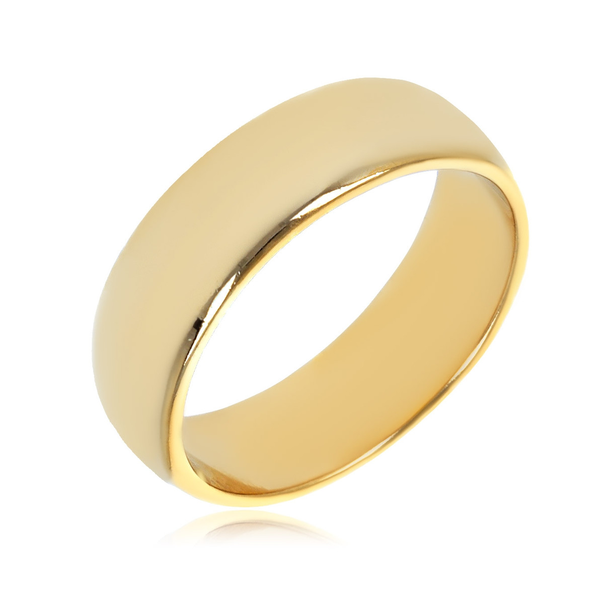 Bague plaqué or alliance ruban 5MM