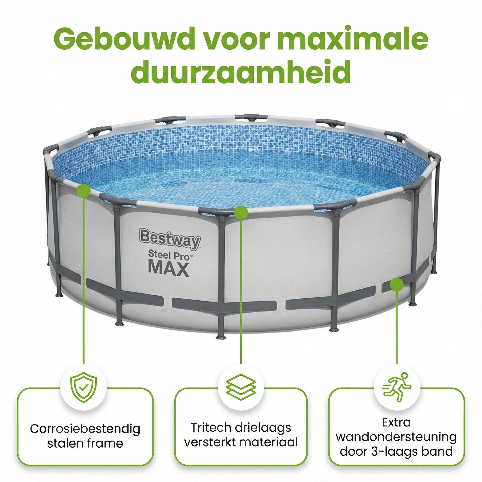 Bestway steel pro max 549x122cm zwembad – 5-delig