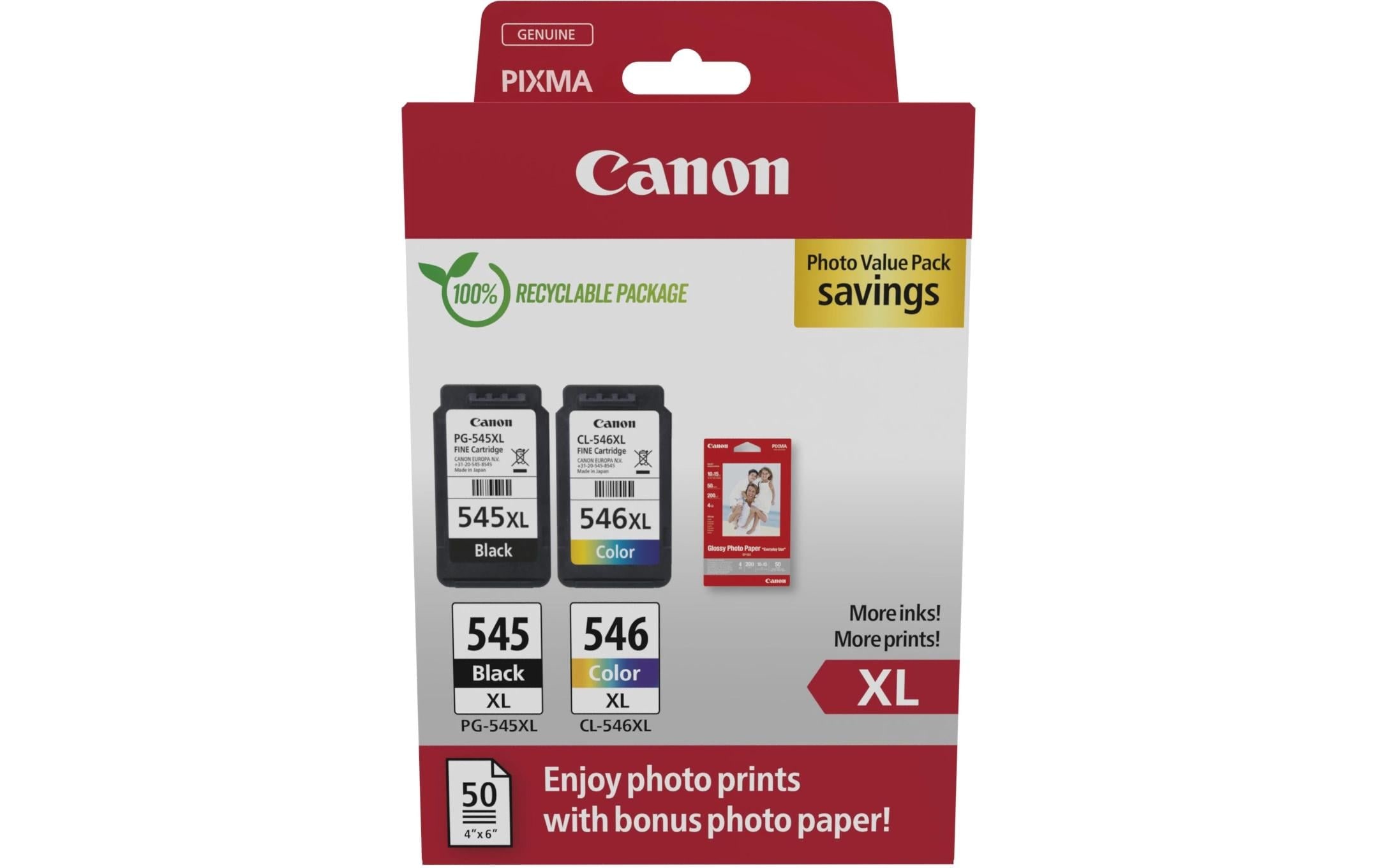 Canon Tintenpatrone »PG-545XL/CL-546XL + Fotopapier Black/Color«
